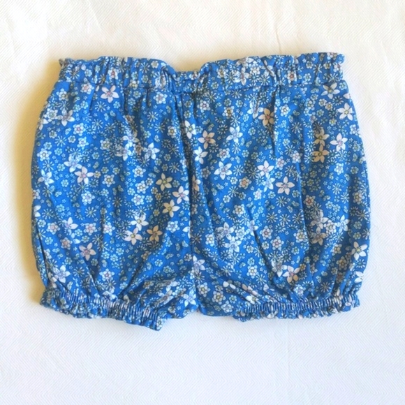 first impressions blue floral cotton bubble shorts 4T toddler girls - Picture 5 of 5